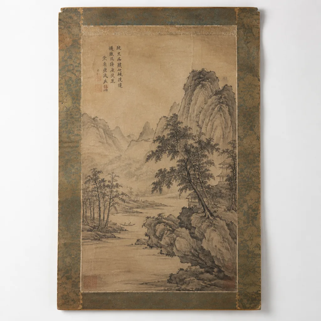 山水画轴